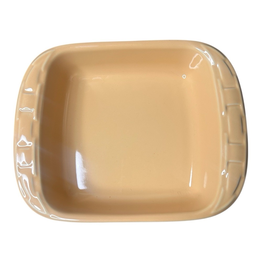 Longaberger Butternut 8x8 Ceramic Baking Dish Square Ovenware USA